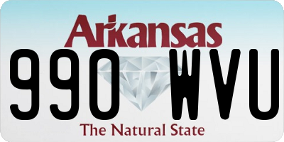 AR license plate 990WVU