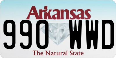 AR license plate 990WWD