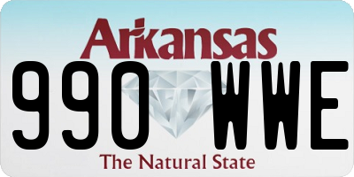 AR license plate 990WWE