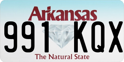 AR license plate 991KQX