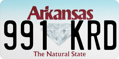 AR license plate 991KRD