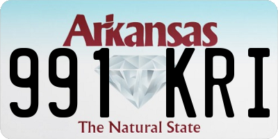 AR license plate 991KRI