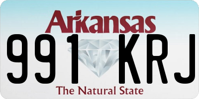 AR license plate 991KRJ