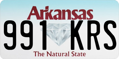 AR license plate 991KRS
