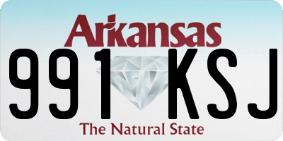 AR license plate 991KSJ