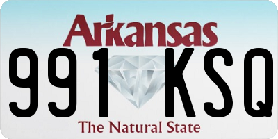 AR license plate 991KSQ