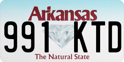 AR license plate 991KTD