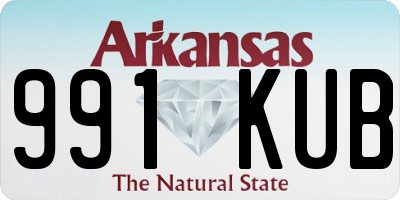 AR license plate 991KUB