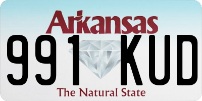 AR license plate 991KUD