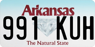 AR license plate 991KUH