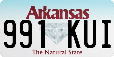AR license plate 991KUI