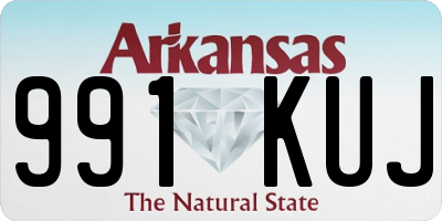 AR license plate 991KUJ