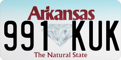 AR license plate 991KUK