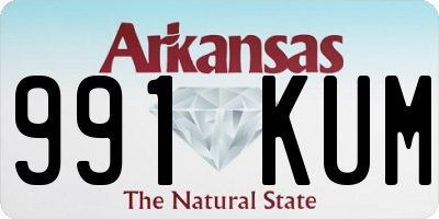 AR license plate 991KUM