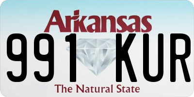AR license plate 991KUR