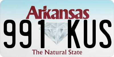 AR license plate 991KUS