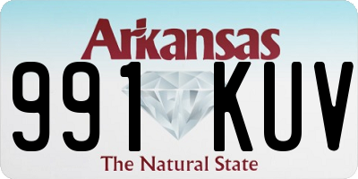 AR license plate 991KUV