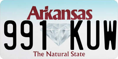 AR license plate 991KUW