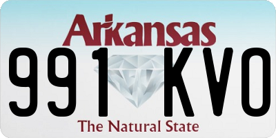 AR license plate 991KVO