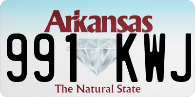 AR license plate 991KWJ