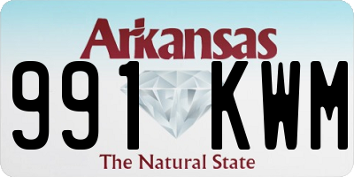 AR license plate 991KWM