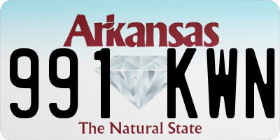 AR license plate 991KWN