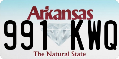 AR license plate 991KWQ