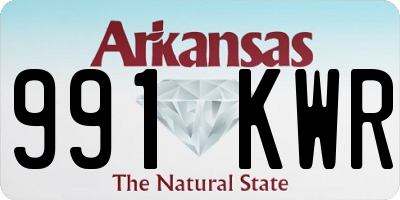 AR license plate 991KWR