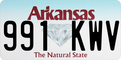 AR license plate 991KWV