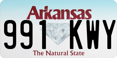 AR license plate 991KWY
