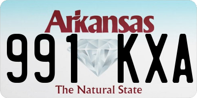 AR license plate 991KXA