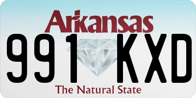 AR license plate 991KXD