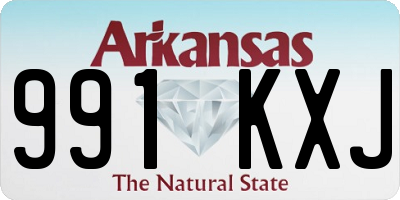 AR license plate 991KXJ