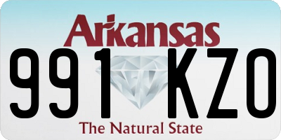 AR license plate 991KZO