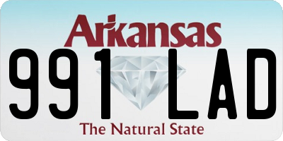 AR license plate 991LAD