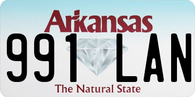 AR license plate 991LAN