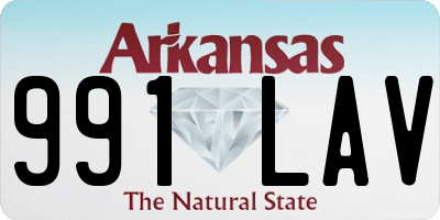 AR license plate 991LAV