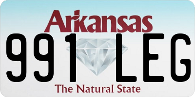 AR license plate 991LEG