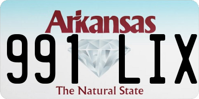 AR license plate 991LIX