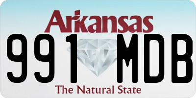 AR license plate 991MDB
