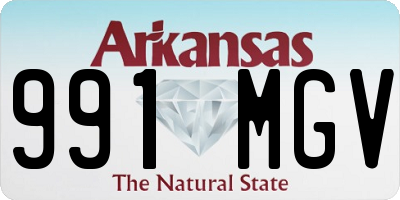 AR license plate 991MGV