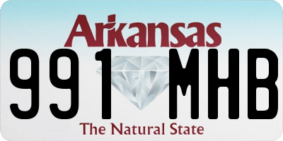 AR license plate 991MHB