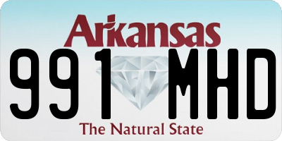 AR license plate 991MHD