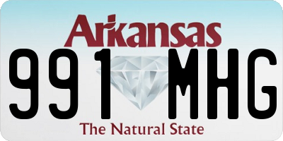 AR license plate 991MHG