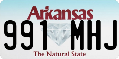 AR license plate 991MHJ