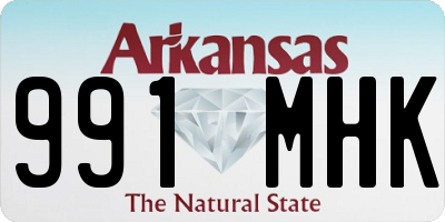 AR license plate 991MHK