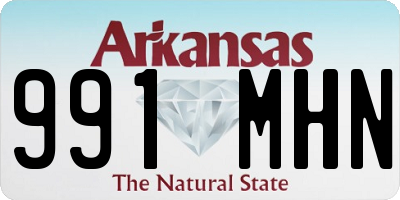AR license plate 991MHN