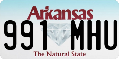 AR license plate 991MHU