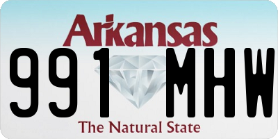 AR license plate 991MHW