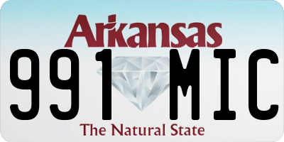 AR license plate 991MIC